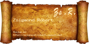 Zsigmond Róbert névjegykártya